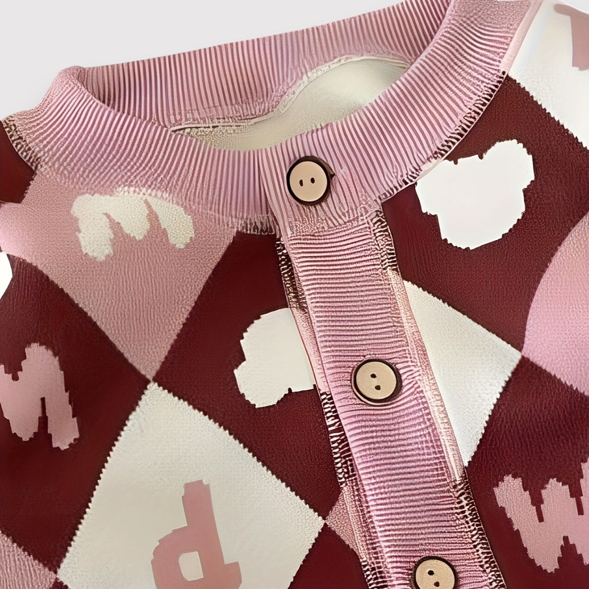 Fleece Cardigan-Alphabets